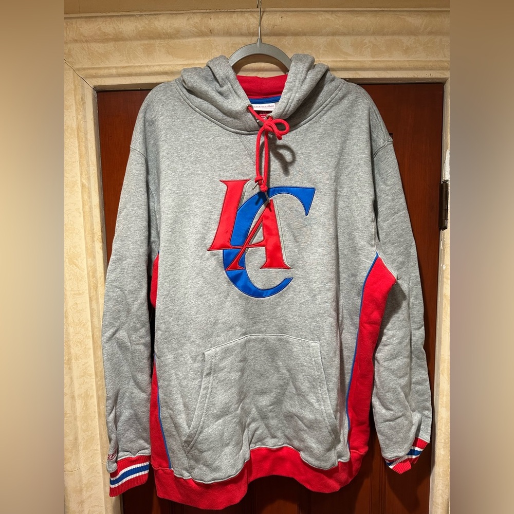 NWT Mitchell & Ness Los Angeles Clippers Premium Fleece Hoodie Sweatshirt